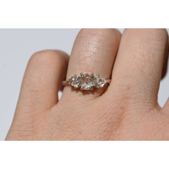 Unique One of a Kind Raw Stone Engagement Ring Size 3 4 5 6 7 8 9 10 11 … - Picture 4 of 6